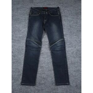 Ugly Bros Jeans AEGIS-K Women's 30 Blue Motorcycle Riding Stretch Denim